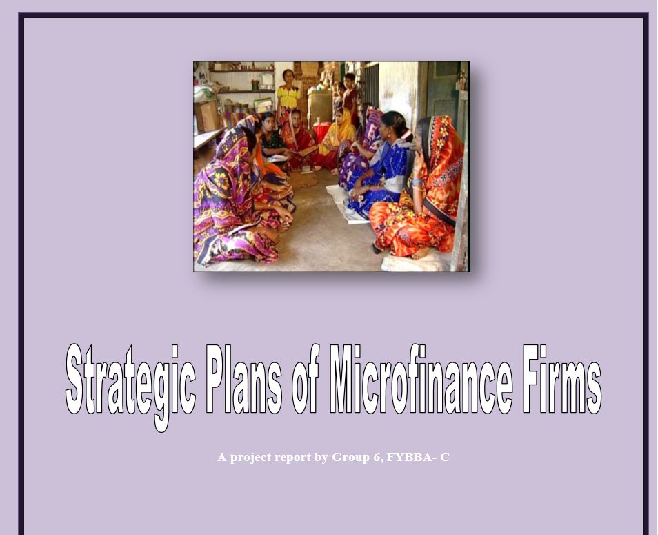 sample of microfinance business plan
