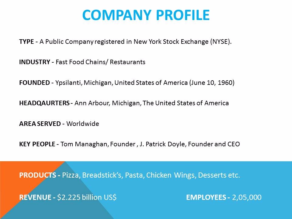Dominos Company Profile