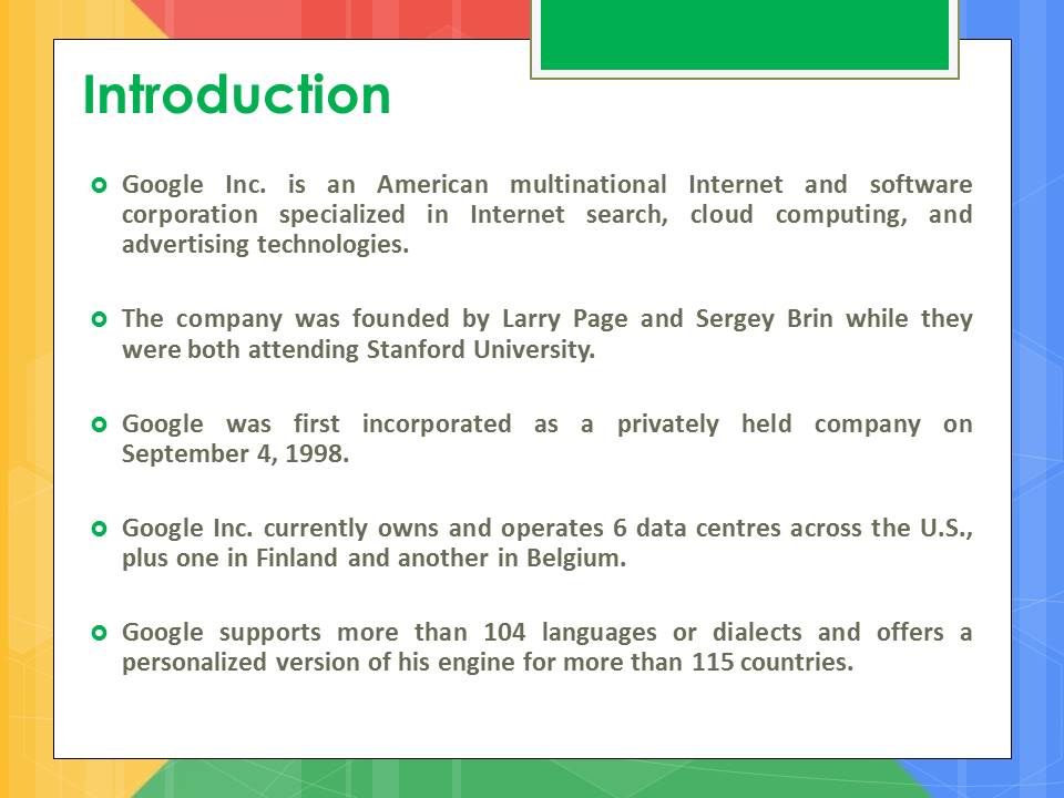 google project introduction