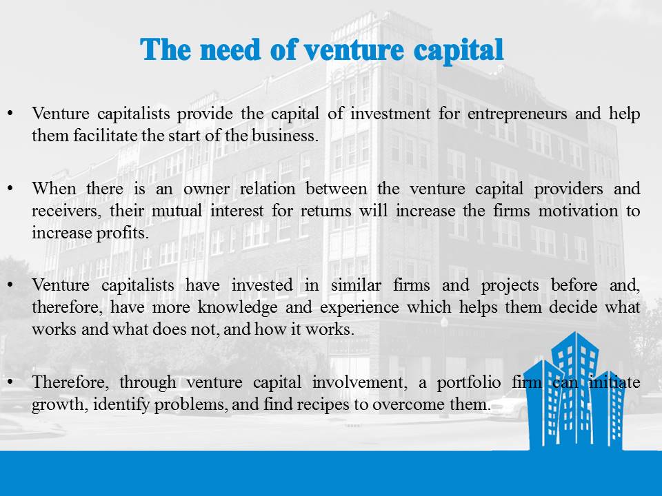 Venture Capital Presentation - Entrepreneurship - BBA