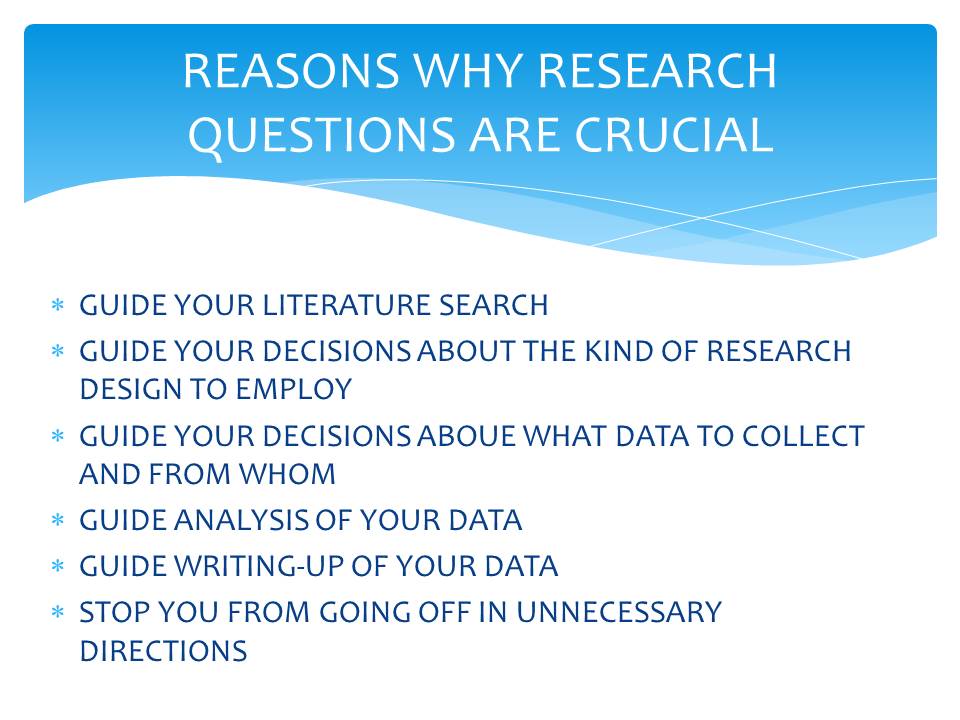 Importance of Research Questions
