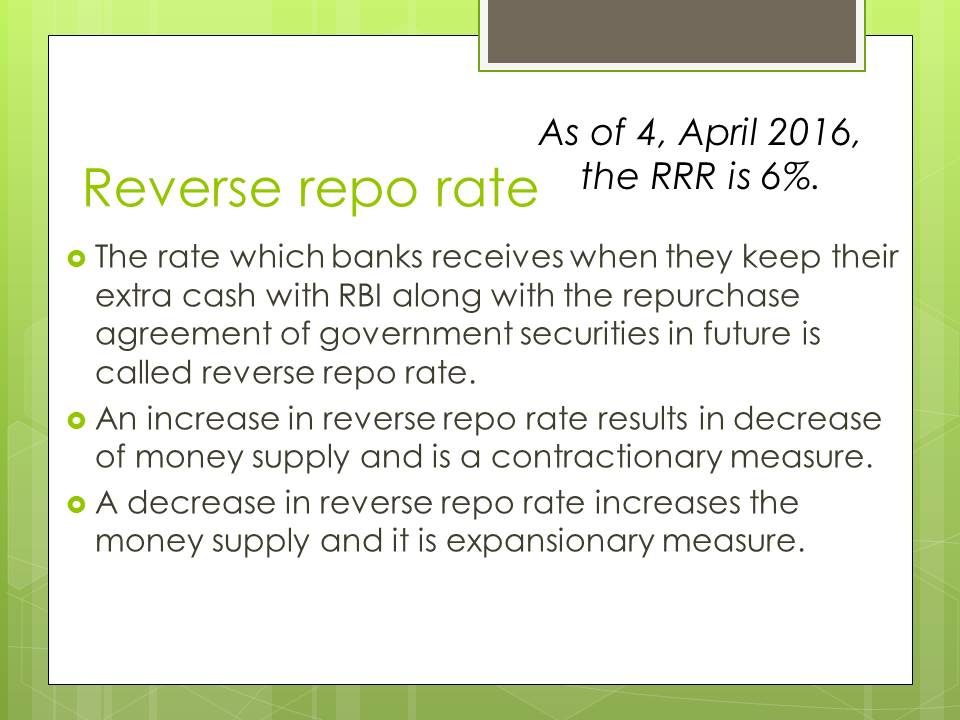 Reverse Repo Rate
