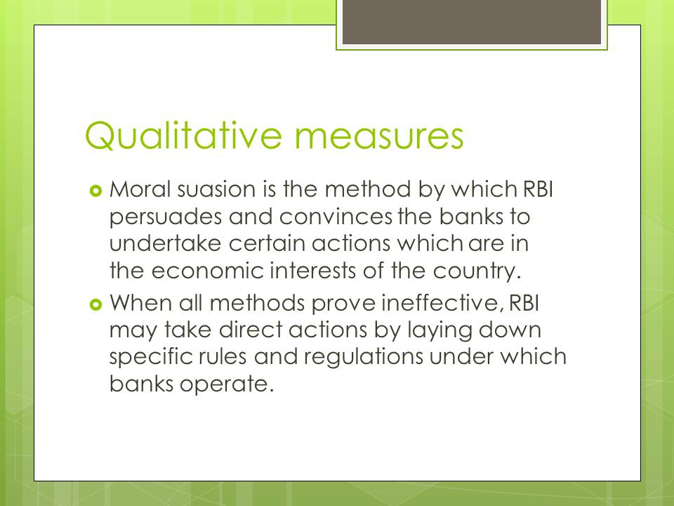 Qualitative measures of Monetary policy