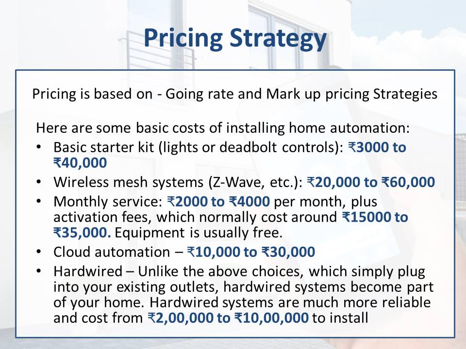 Pricing strategy for Home Automation systems