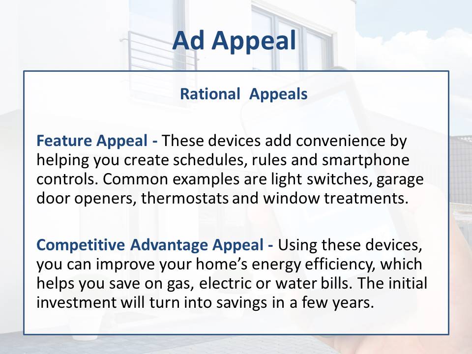 Ad Appeals for home automation