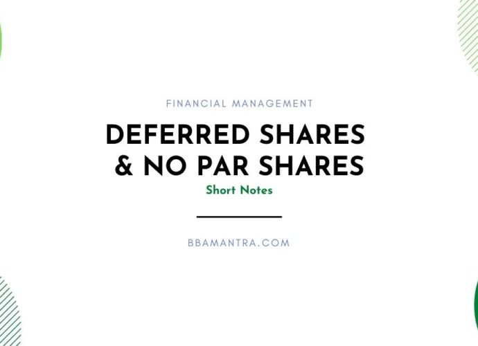 Deferred Shares and No Par Shares